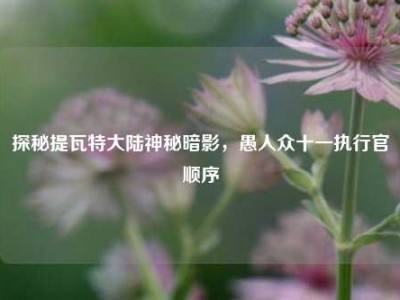 探秘提瓦特大陆神秘暗影，愚人众十一执行官顺序