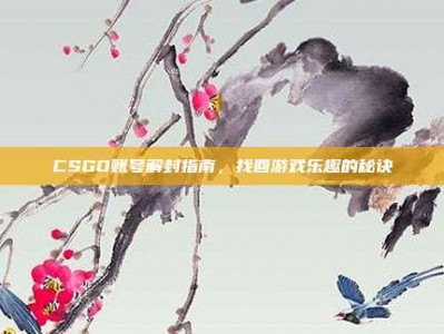 CSGO账号解封指南，找回游戏乐趣的秘诀