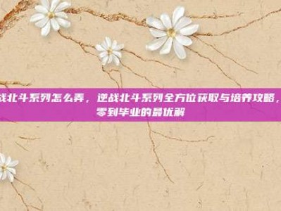 逆战北斗系列怎么弄，逆战北斗系列全方位获取与培养攻略，从零到毕业的最优解