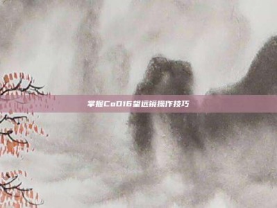 掌握CoD16望远镜操作技巧