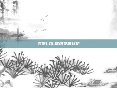 志勋LOL常用英雄攻略