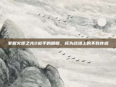 掌握火炬之光2枪手的精髓，成为战场上的不败传说