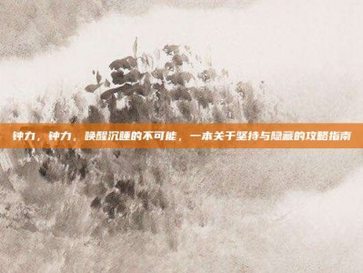钟力，钟力，唤醒沉睡的不可能，一本关于坚持与隐藏的攻略指南