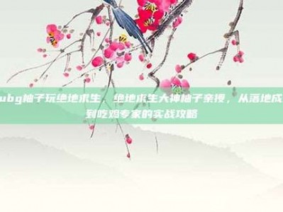 pubg柚子玩绝地求生，绝地求生大神柚子亲授，从落地成盒到吃鸡专家的实战攻略