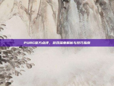 PUBG官方点评，游戏深度解析与技巧指南
