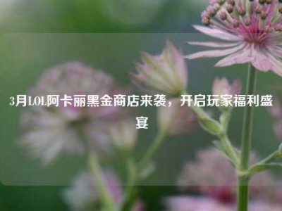 3月LOL阿卡丽黑金商店来袭，开启玩家福利盛宴