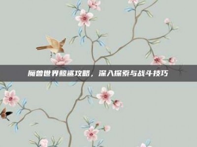 魔兽世界鲸鲨攻略，深入探索与战斗技巧