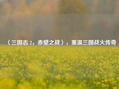 〈三国志 2，赤壁之战〉，重温三国战火传奇