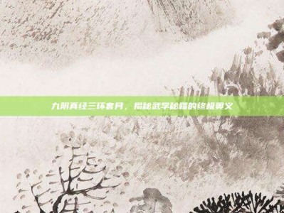 九阴真经三环套月，揭秘武学秘籍的终极奥义