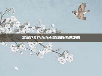 掌握PSP小小大星球的终极攻略