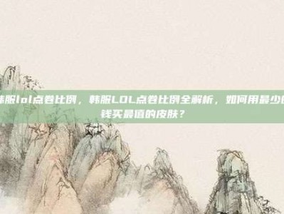 韩服lol点卷比例，韩服LOL点卷比例全解析，如何用最少的钱买最值的皮肤？