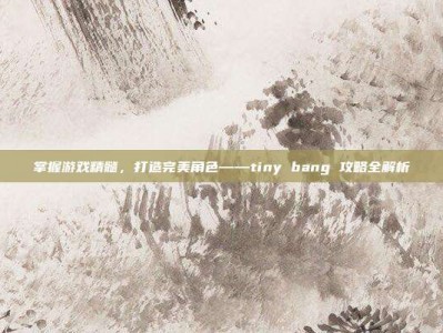 掌握游戏精髓，打造完美角色——tiny bang 攻略全解析