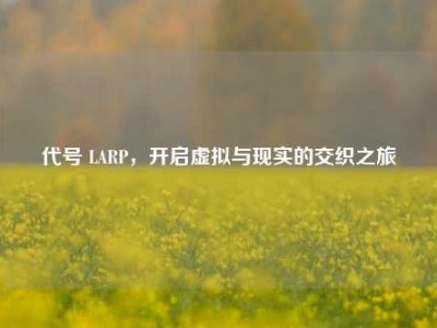 代号 LARP，开启虚拟与现实的交织之旅