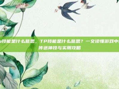 tp技能是什么意思，TP技能是什么意思？一文读懂游戏中的传送神技与实用攻略