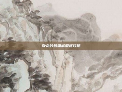 卧龙吟魏国威望将攻略