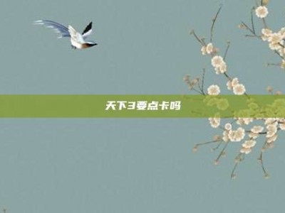 天下3要点卡吗