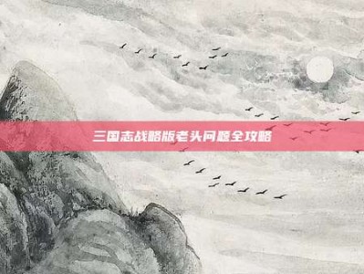 三国志战略版老头问题全攻略