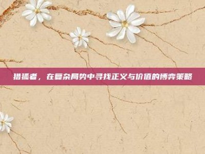 猎狐者，在复杂局势中寻找正义与价值的博弈策略