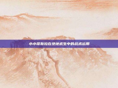 小小哥斯拉在绝地求生中的战术运用