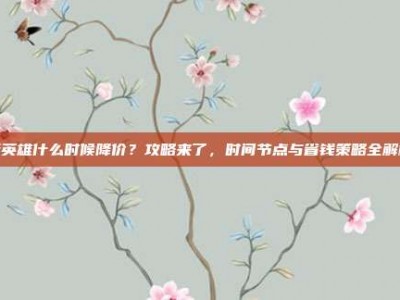 新英雄什么时候降价？攻略来了，时间节点与省钱策略全解析