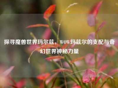 探寻魔兽世界玛尔兹，WOW玛兹尔的支配与奇幻世界神秘力量