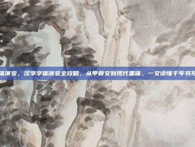 字体演变，汉字字体演变全攻略，从甲骨文到现代黑体，一文读懂千年书写史