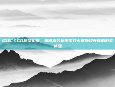揭秘CSGO称赞机制，如何高效利用游戏内奖励提升你的游戏体验