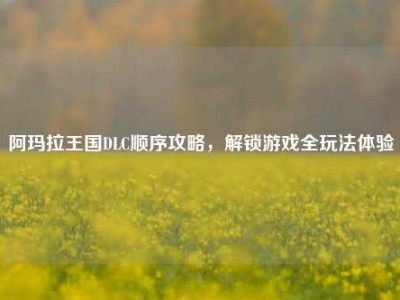 阿玛拉王国DLC顺序攻略，解锁游戏全玩法体验