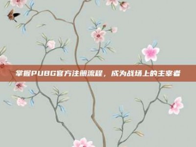 掌握PUBG官方注册流程，成为战场上的主宰者