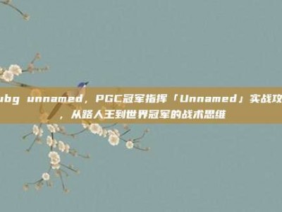pubg unnamed，PGC冠军指挥「Unnamed」实战攻略，从路人王到世界冠军的战术思维