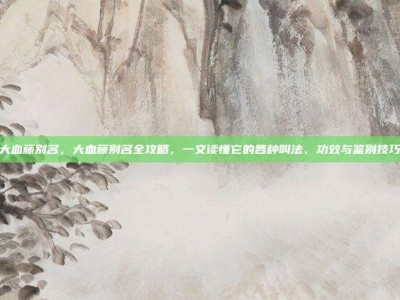 大血藤别名，大血藤别名全攻略，一文读懂它的各种叫法、功效与鉴别技巧