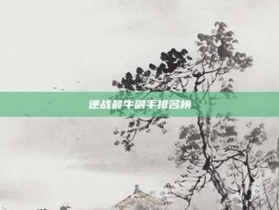 逆战最牛副手排名榜
