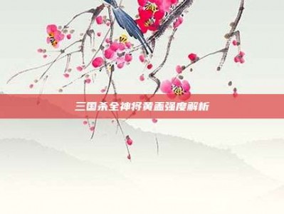 三国杀全神将黄盖强度解析