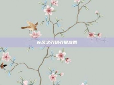 疾风之刃猎刃星攻略