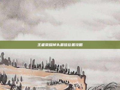 王者荣耀掉头最佳位置攻略