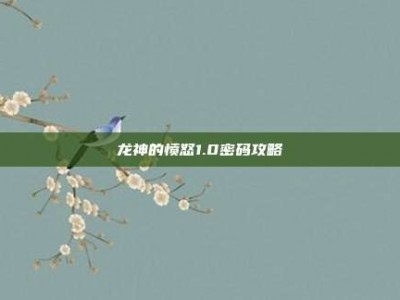 龙神的愤怒1.0密码攻略