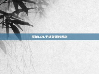 揭秘LOL干锅装备的奥秘