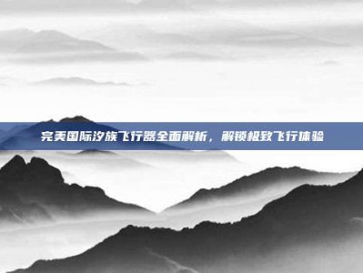 完美国际汐族飞行器全面解析，解锁极致飞行体验