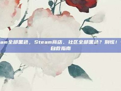 steam全部黑色，Steam商店、社区全部黑色？别慌！七步自救指南