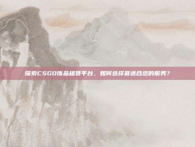 探索CSGO饰品租赁平台，如何选择最适合您的服务？