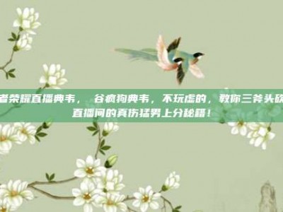王者荣耀直播典韦，峽谷疯狗典韦，不玩虚的，教你三斧头砍穿直播间的真伤猛男上分秘籍！