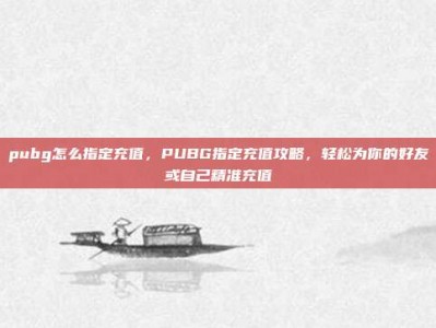 pubg怎么指定充值，PUBG指定充值攻略，轻松为你的好友或自己精准充值