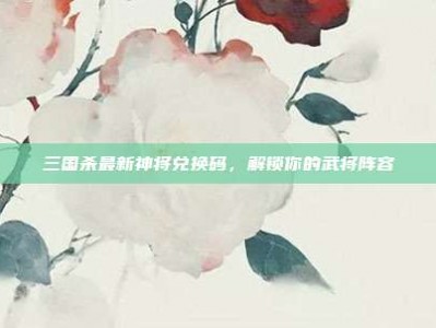 三国杀最新神将兑换码，解锁你的武将阵容