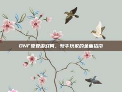 DNF安安游戏网，新手玩家的全面指南