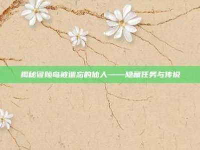 揭秘冒险岛被遗忘的仙人——隐藏任务与传说