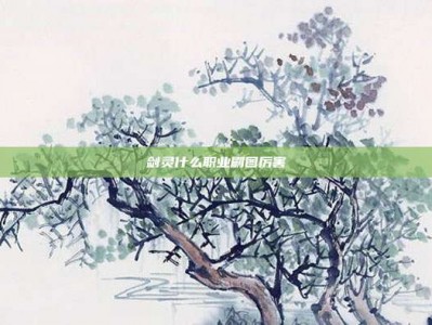 剑灵什么职业刷图厉害