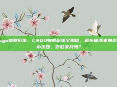 csgo蜘蛛彩蛋，CSGO蜘蛛彩蛋全揭秘，藏在角落里的恐怖小东西，你敢来找吗？