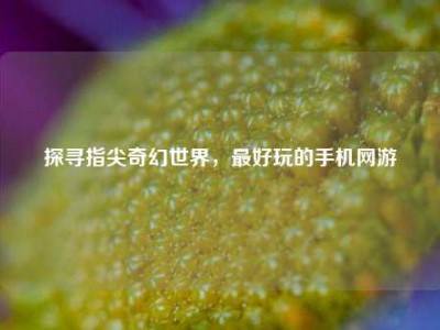 探寻指尖奇幻世界，最好玩的手机网游