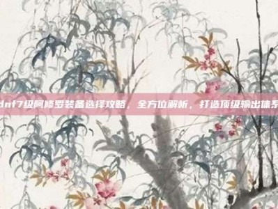 dnf7级阿修罗装备选择攻略，全方位解析，打造顶级输出体系