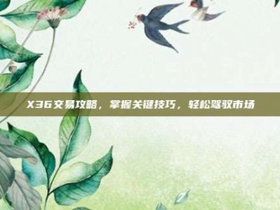 X36交易攻略，掌握关键技巧，轻松驾驭市场
